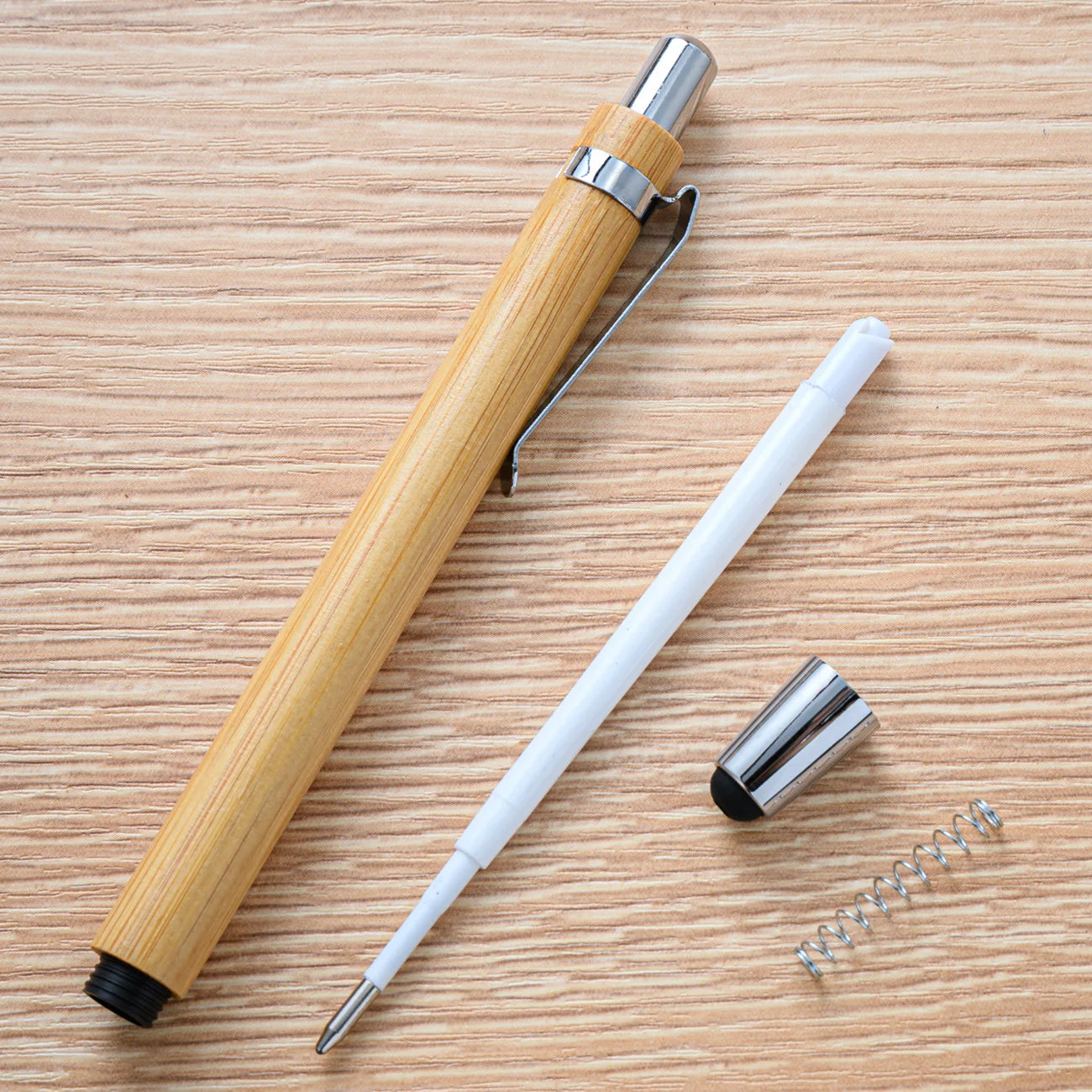 Multifunctional Bamboo Touch Pen, Personalized Ballpoint Pens, Office Supplies, Custom Logo, Business Baptist Gift, 10-100pcs 