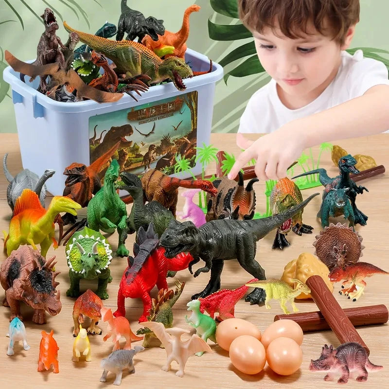 Dinosaur Figures for Kids Carnotaurus Ankylosaurus Voranosaurus Rex Park D37 Decoration Toys Gift