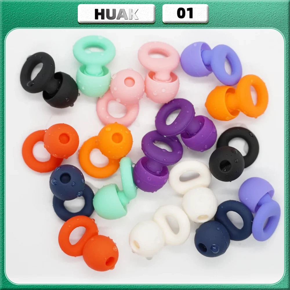 Bouchons d'oreille silencieux pour la réduction du bruit HUAK, 8 embouts en XS, S, M, L, super doux, protection auditive réutilisable pour le sommeil, la natation, le travail