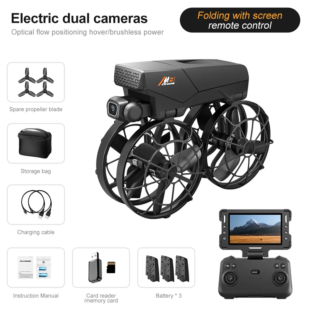 M8 Drone 8K – Caméra HD, Écran Télécommande FPV, Vol Stationnaire, Quadrirotor Pliable