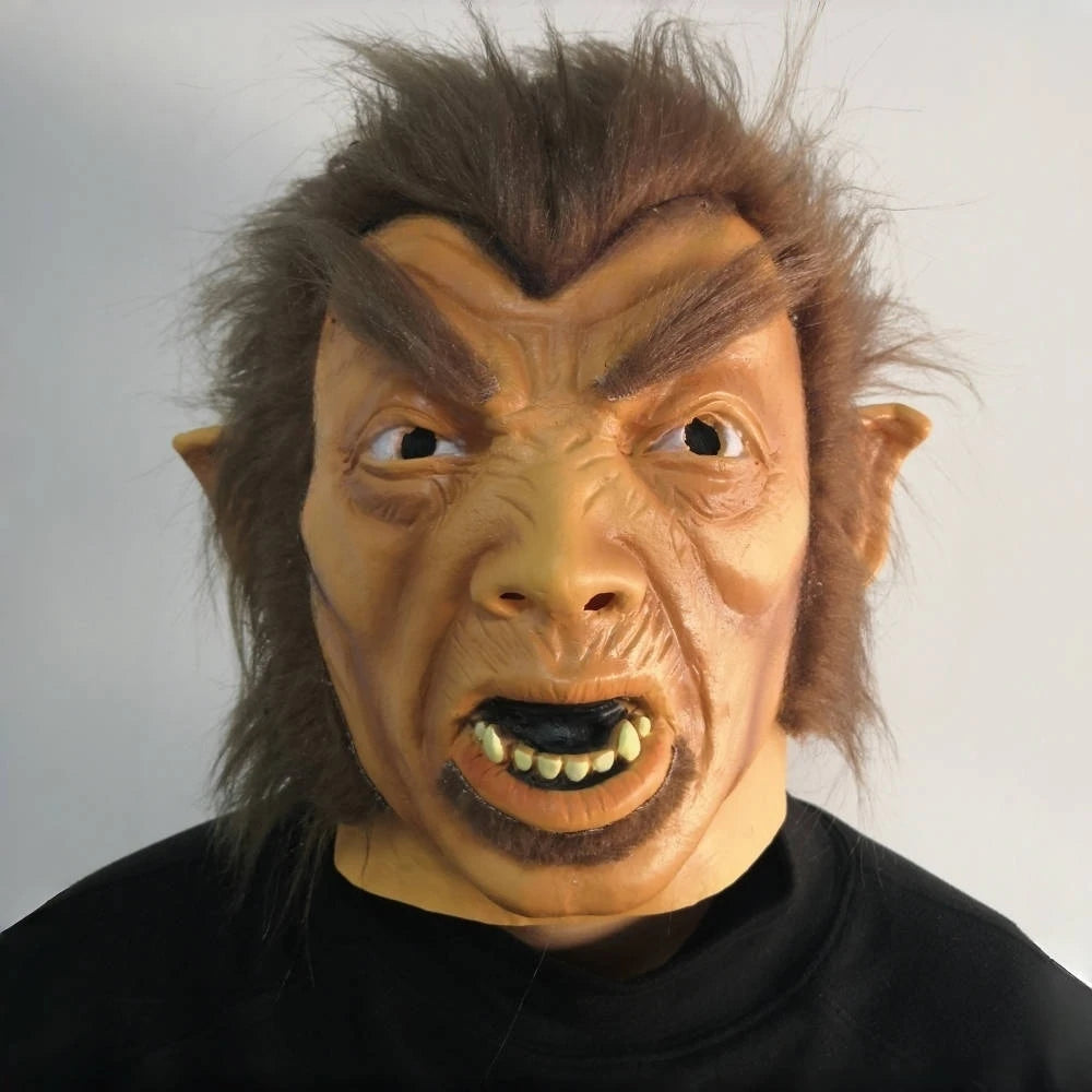 Adultes loup-garou de Londres masque effrayant un loup-garou américain à Londres masque effrayant Halloween pleine tête Latex accessoire de déguisement