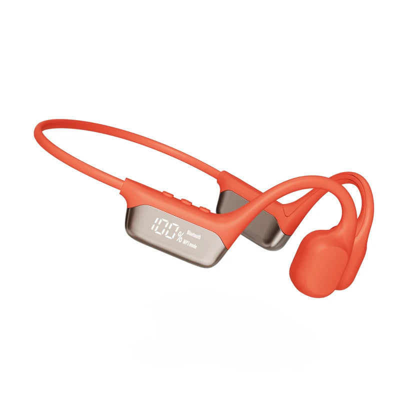 Casque à conduction osseuse sans fil Bluetooth 5.4 IPX8, Niveau d'étanchéité IPX8, adapté à la natation, aux sports et au cyclisme Casque indolore Prise en charge d'un lecteur MP3 avec une mémoire de 32G