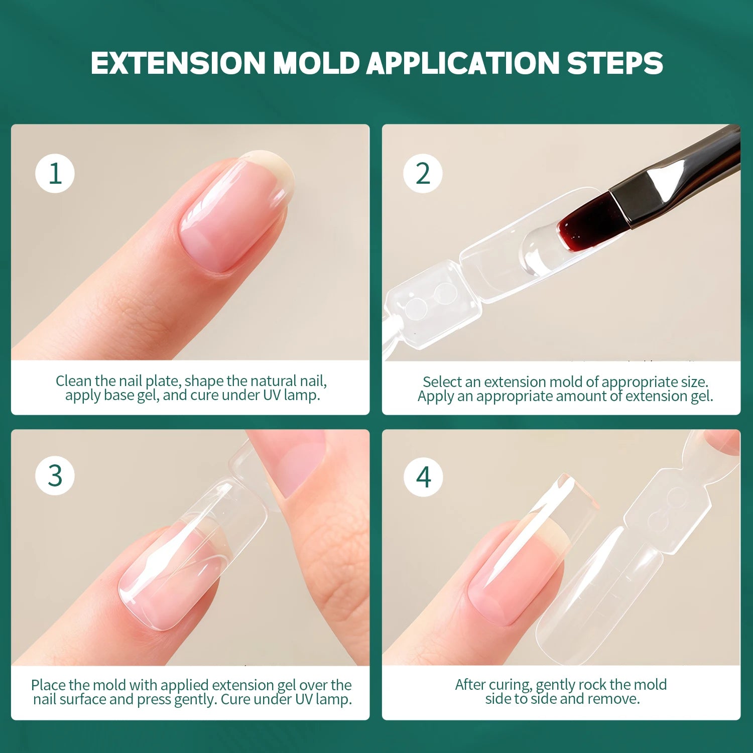 Moules à ongles Double face, Doubles Formes pour Extensions d’Ongles, 150 pièces