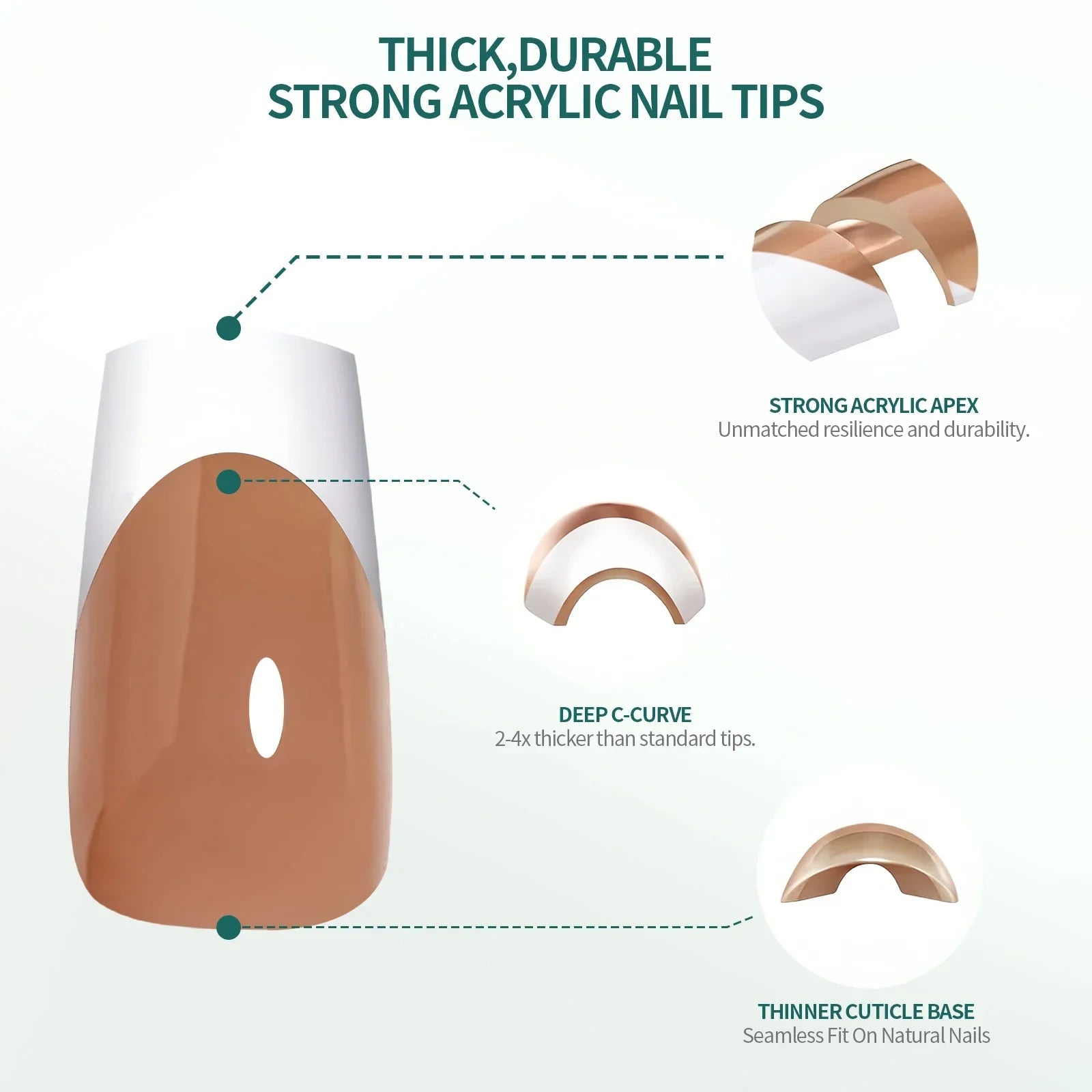 Press On Français Ultra Fit 140 pcs