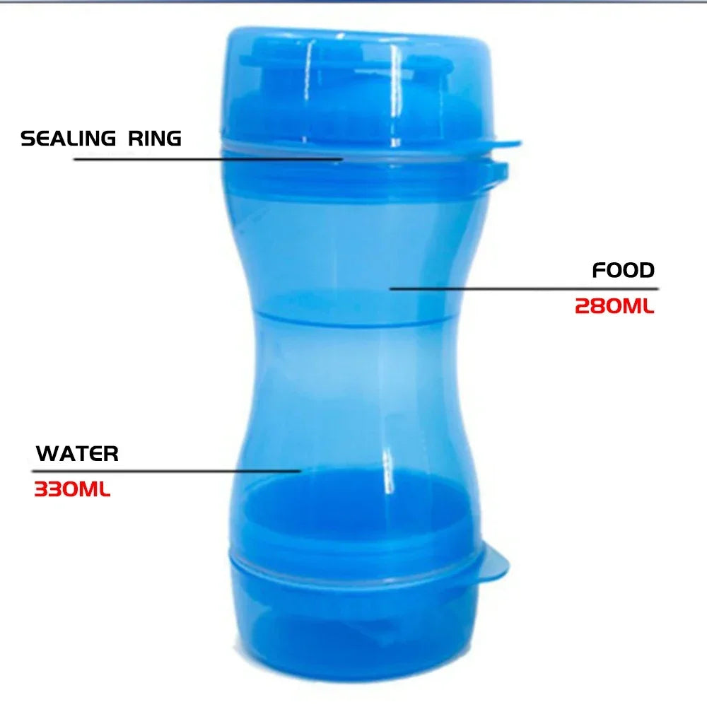 Portable Pet Water Bottle Food Storage Training Water Dispenser for Large Dogs Pet Accessories Stuff Outdoor PP