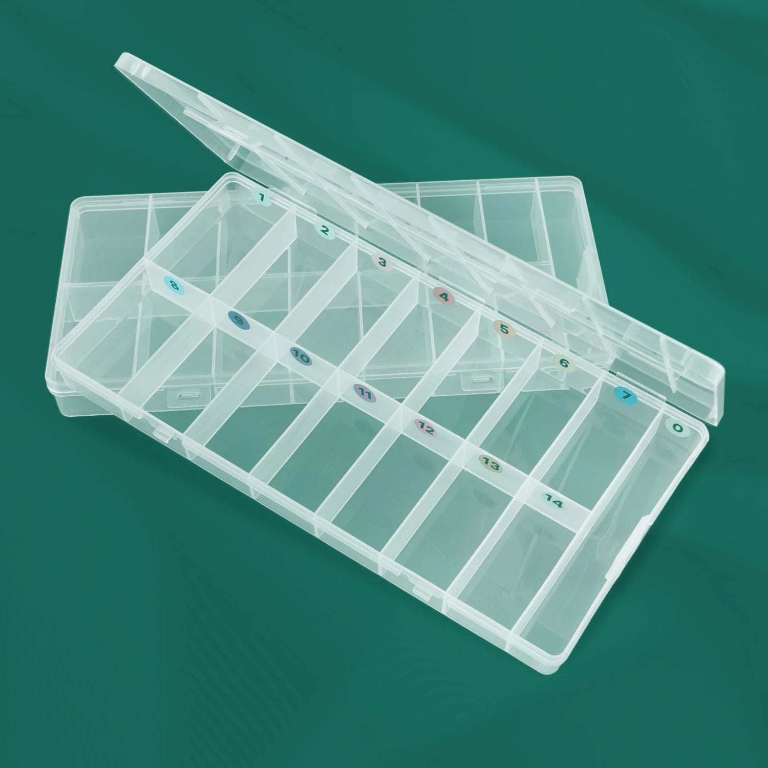 Boîte de rangement pour formes d’ongles, 15 compartiments