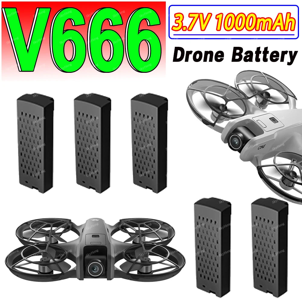 Batterie de Drone d'origine pour Drone V666 8K, 3.7V, 1000Mah, pièces d'accessoires pour Drone V666