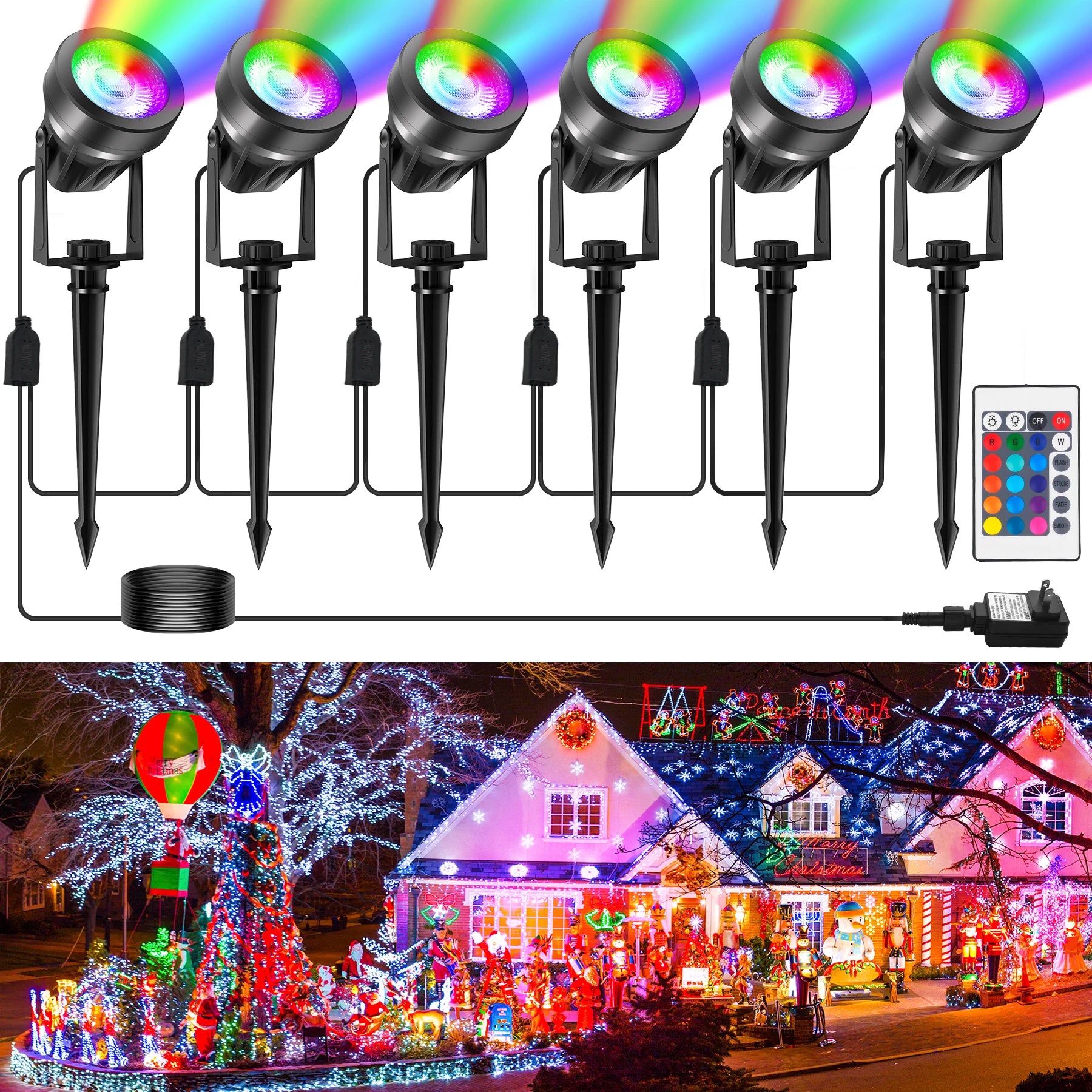 Niedervolt-wasserdichte LED-Lampe, Außenbeleuchtung, dekorative Landschaftsleuchte, ideal für Rasen oder Garten, RGB, 3000K