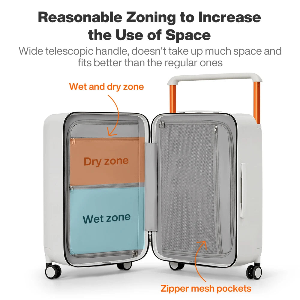 Valise de grande capacité pour voyage Mixi – bagage à main, boîtier de chariot, 26 pouces