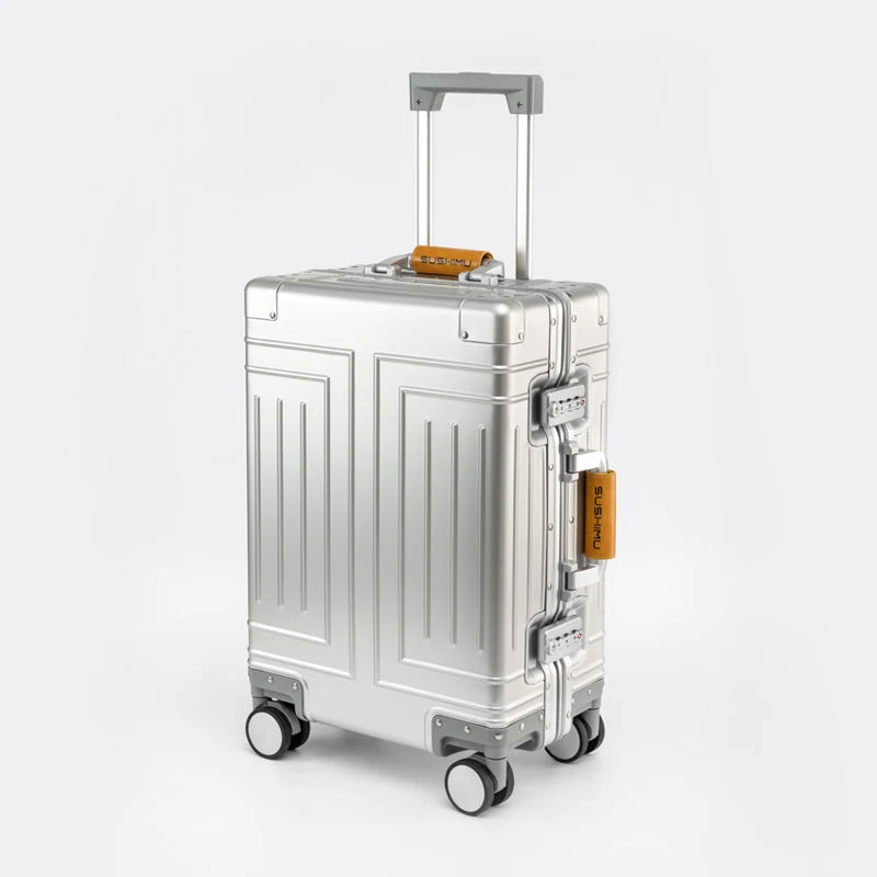 Valise rigide en alliage d’aluminium et de magnésium SUSHIMU – bagage à roulettes, 20, 24, 26 et 29 pouces