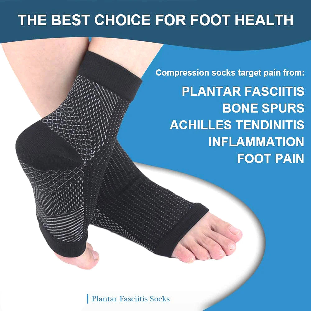 Kompressionsbandage, Kompressionsmanschette für Tendinitis, Spülbandage, Gelenkspülunterstützung, sportliche Erholung, Plantarfasziitis, Socke, 2 Stück 