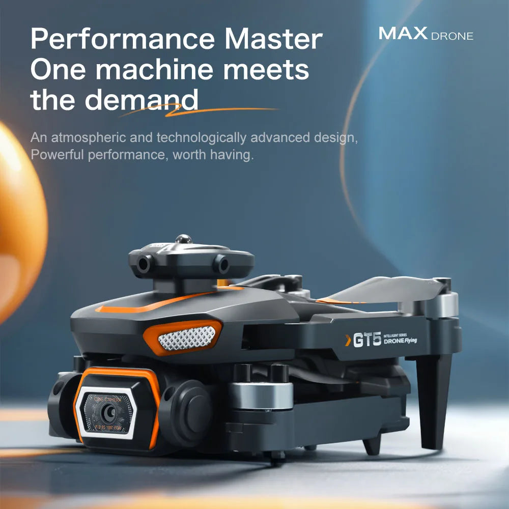 Drone 2025 GT5 4K HD – Caméra à distance avec écran 5G WIFI, Quadrirotor pliable sans balais, Évitement d’obstacles, RC Jouet Cadeau pour Enfant
