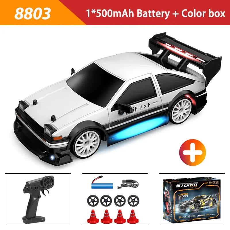 Oike 1:24 télécommande dérive RC voiture 4WD voitures de course à grande vitesse 2.4G modèle de véhicule radiocommandé jouet cadeau pour enfants adultes