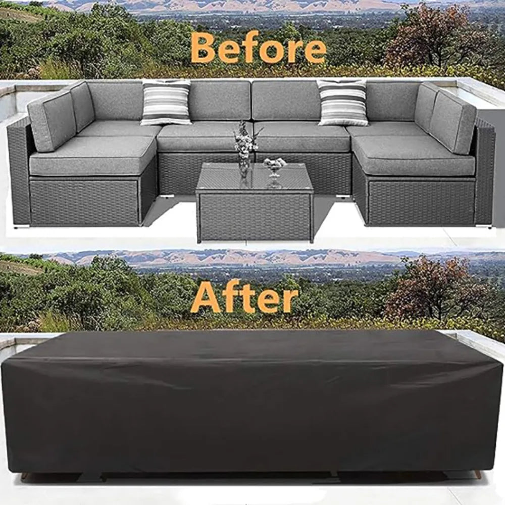 Housse de Protection Imperméable pour Meubles de Jardin – Multi-Tailles, Anti-UV, 100 % Polyester