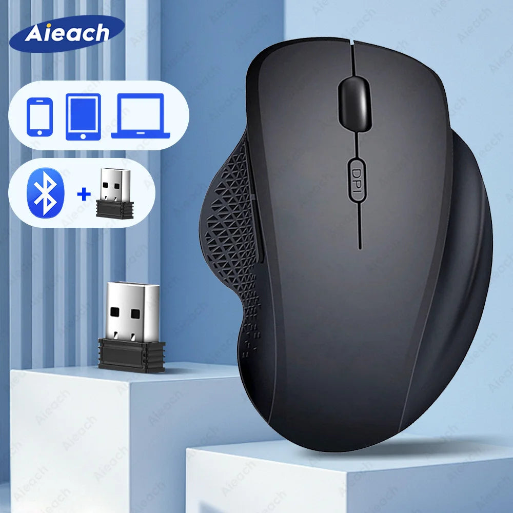 Wireless Ergonomic Bluetooth Mouse Tourist Mode Laptop Notebook iPad Tablet Mac