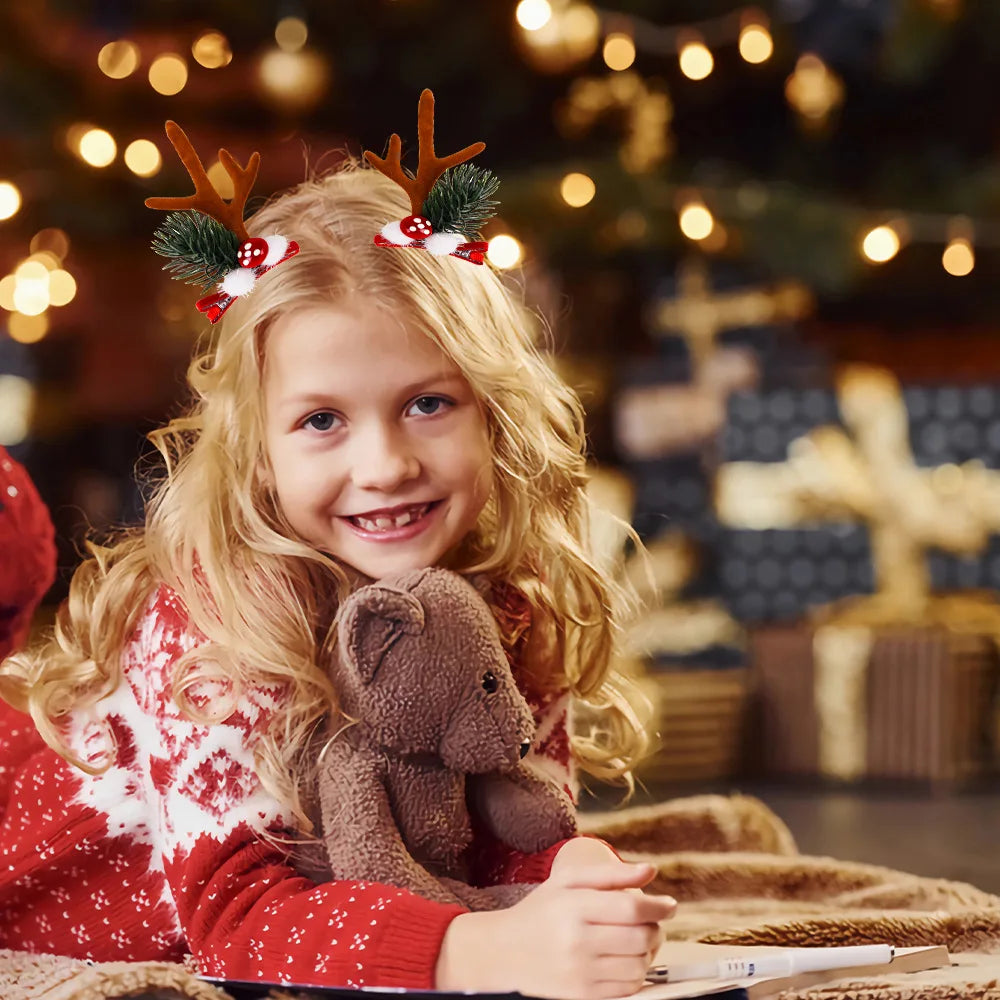 Pinces à cheveux de Noël, décorations de fête de Noël, pinces à cheveux en bois, pinces à cheveux de Noël