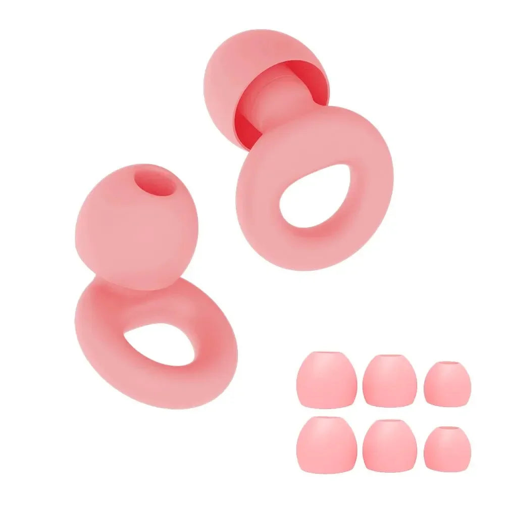 Bouchons d'oreille silencieux pour la réduction du bruit HUAK, 8 embouts en XS, S, M, L, super doux, protection auditive réutilisable pour le sommeil, la natation, le travail