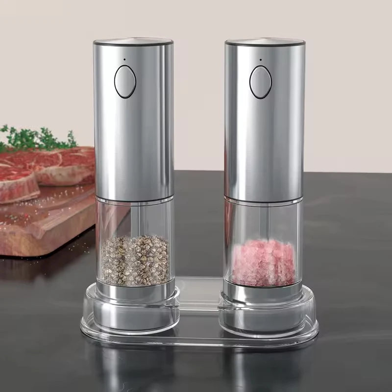 Moulin à sel et à épices automatique, Électrique chargement USB, lumière LED, outil de cuisine