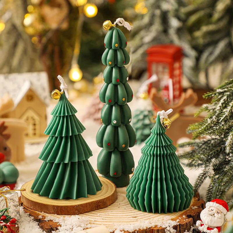 Creative Christmas Tree Shape Candle Scented Candle New Year Party Gifts Christmas Decoration