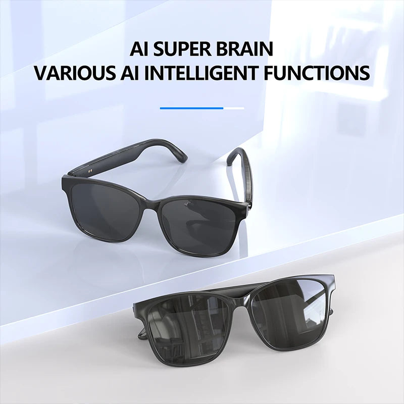 Lunettes intelligentes HY-C8 AI Traducteur de langue intelligent en temps réel Bluetooth sans fil, Lunettes de soleil intelligentes Hommes Femmes