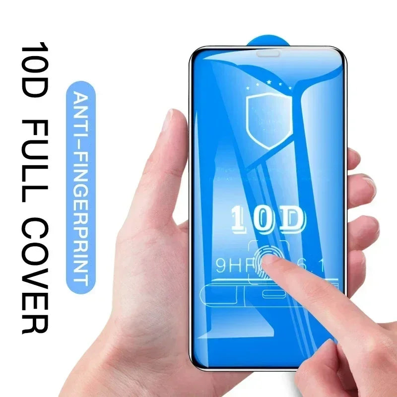 4 pièces 10D verre trempé pour iPhone 17 16 15 14 13 Pro Max Mini 7 8 Plus – Protecteur d’écran à couverture complète pour iPhone 13 à 17 Pro XS MAX