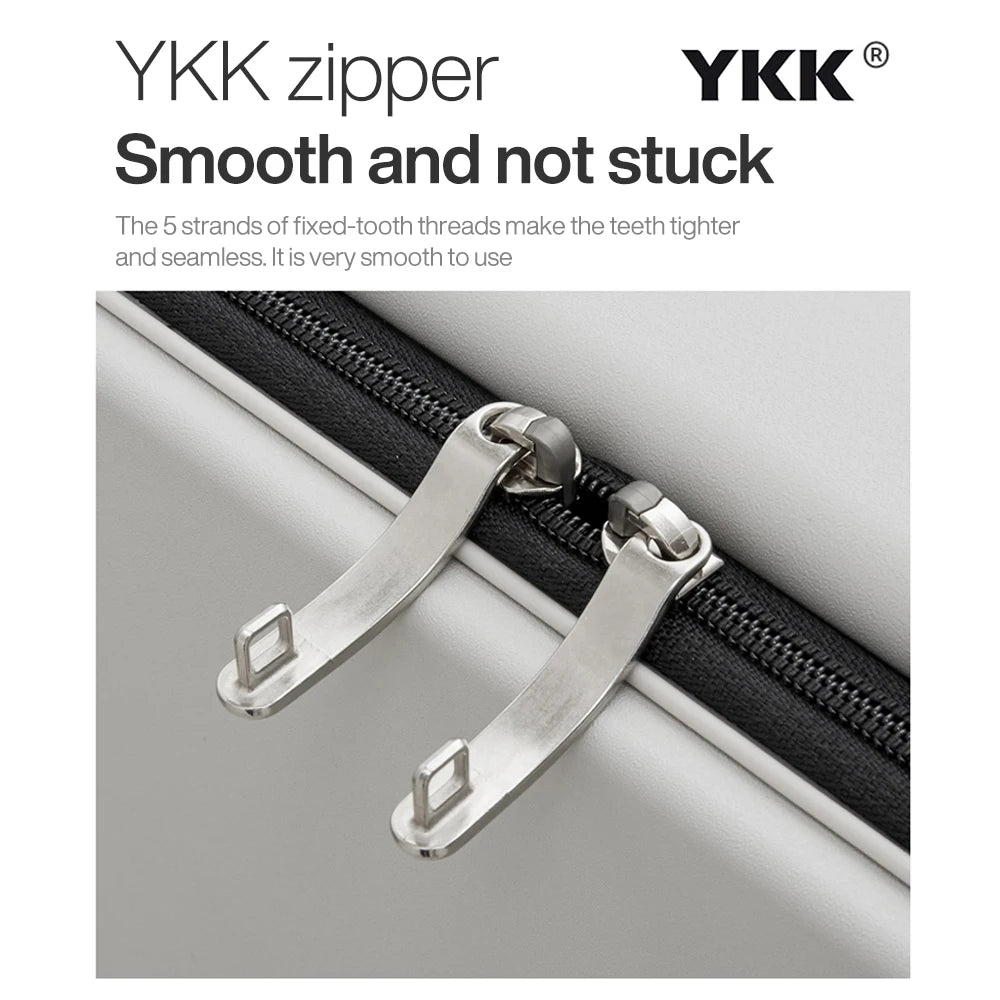 Valise Mixi 20 pouces – Bagage à main cabine, coque rigide PC, cadre aluminium, poignée large, design unisexe