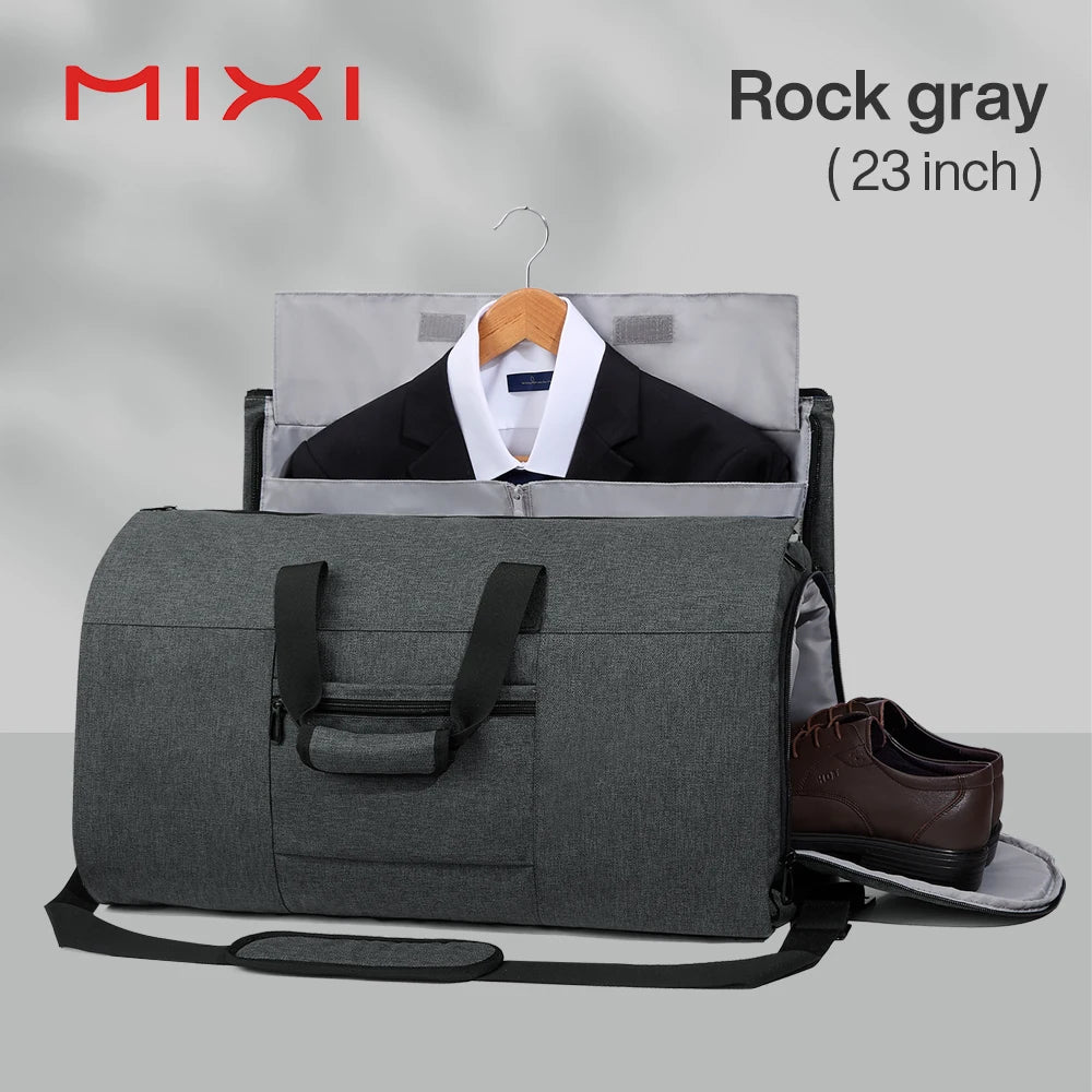 Sac à vêtements Mixi 56L – Sac de voyage convertible 2 en 1 pour hommes et femmes, suspendu pour robe ou costume
