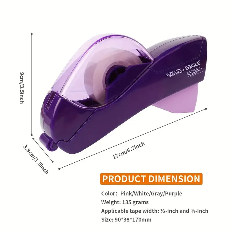 Tape dispenser, one-handed design