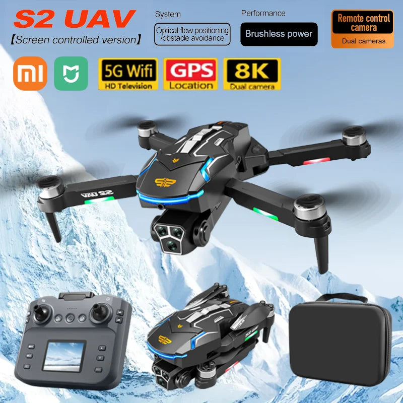 Drone Xiaomi Mijia S2 – RC 4K/8K, Évitement d’Obstacles, Moteur Brushless, Pliable