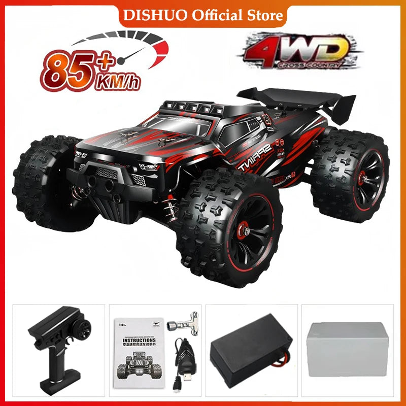 CAMION MONSTRE RC 1:16 TSRC-Jouet de camion de course de dérive à grande vitesse pour enfants et adultes, voiture RC brossée, télécommande tout-terrain, super sans balais, 1:16, 85 km/h, 50 km/h, 4x4