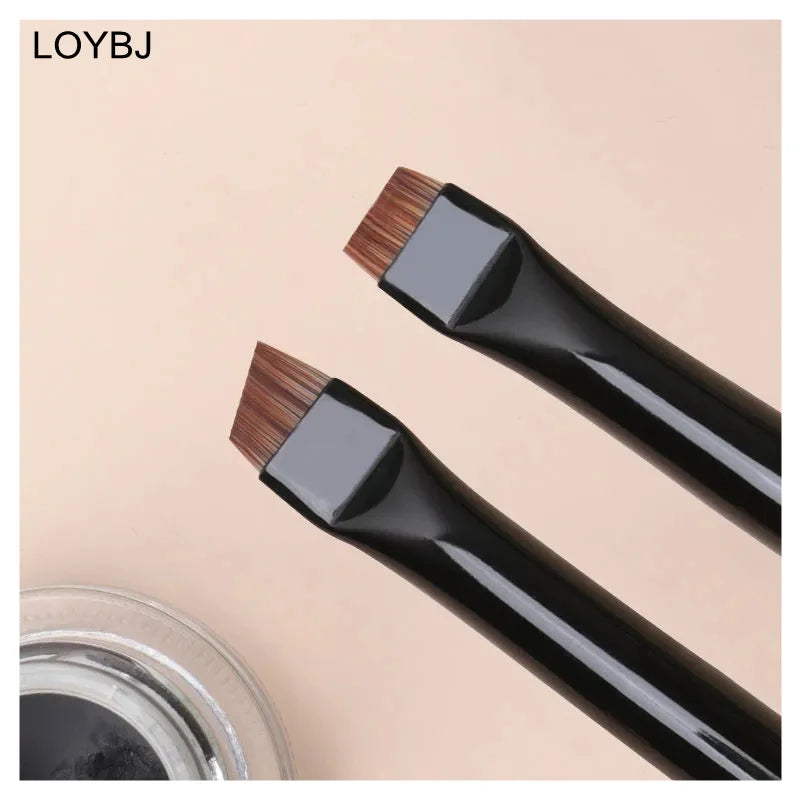 Pinceaux de maquillage à lame coudée pour sourcils fins et plats LOYBJ, Eyeliner fin, outil de maquillage professionnel de beauté des sourcils, 1/2 pièces