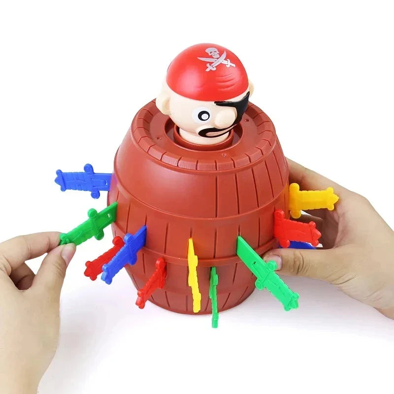 Children's barrel toys, game of chance, pirate jump, sword stab, gift for child