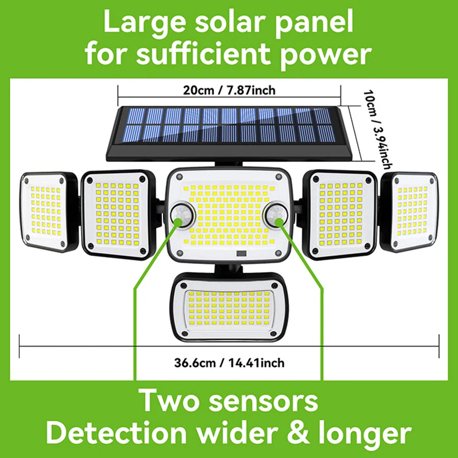 T-NEWSTYLE 366 LED Solar-Außenleuchte