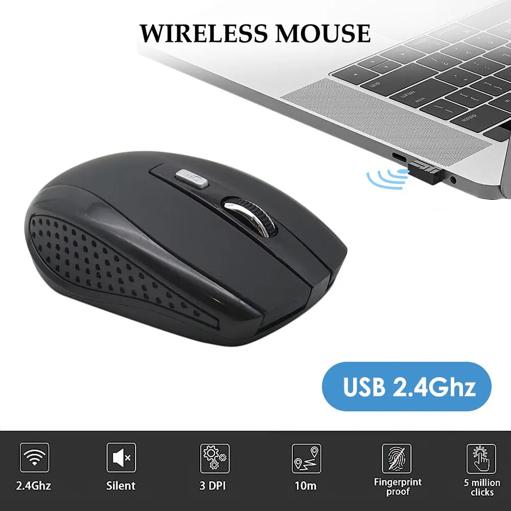 Wireless Optical Mouse, 2.4G, Adjustable