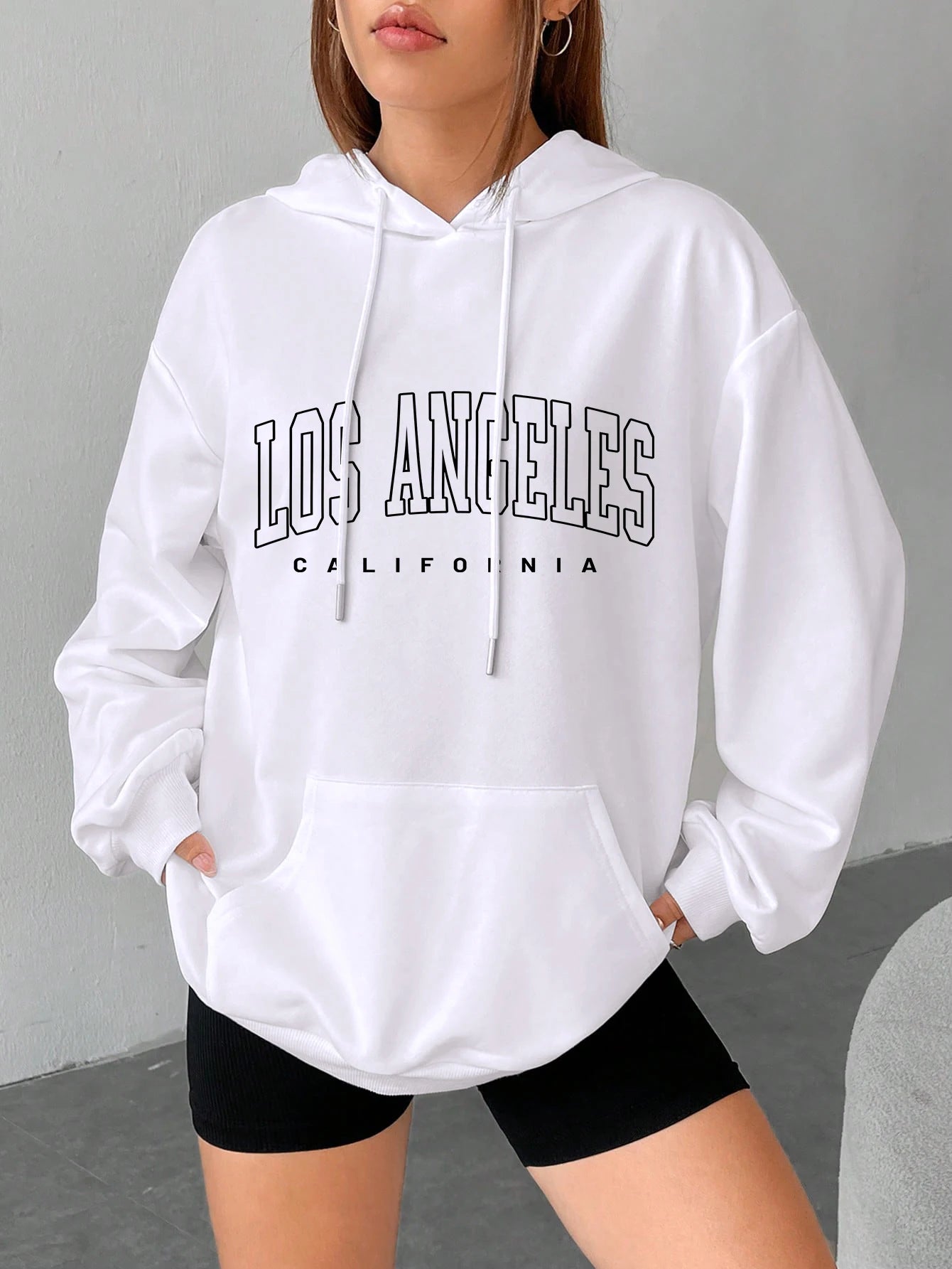 Sweats à capuche Style américain sweat à capuche décontracté Hip Hop Los Angeles Art lettre conception femmes