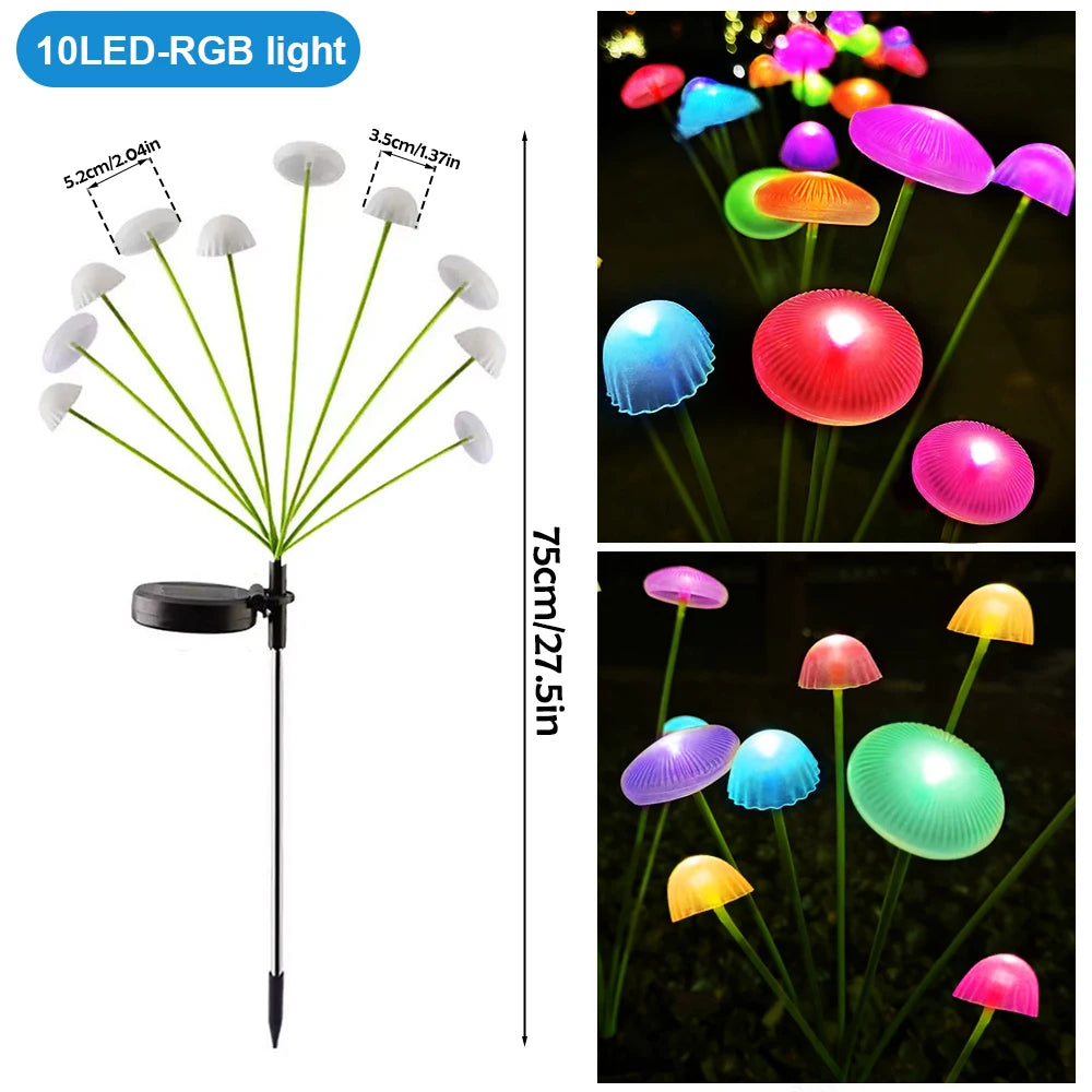 LED Solar-Qualle / Pilz-Fee – Wasserdichte RGB-Gartenleuchte