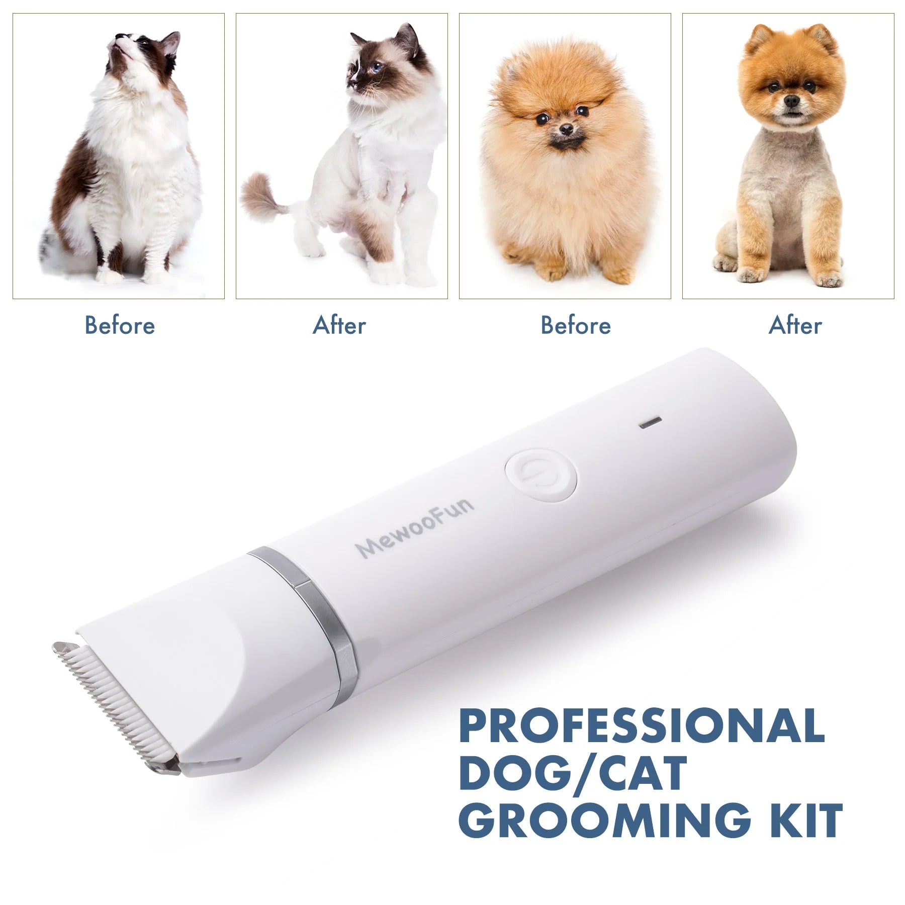 4 in 1 Electric Pet Clipper with 4 Blades. 