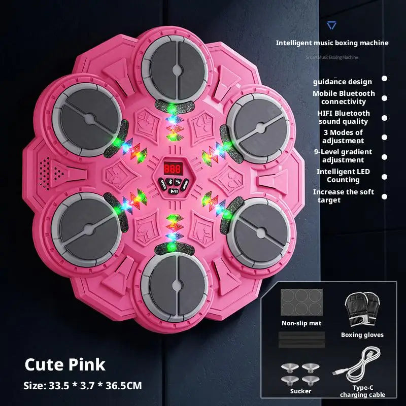 Machine de boxe musicale intelligente Bluetooth, décompression, combat Fitness, boxe à domicile, cible murale, entraîneur de boxe, accessoires de boxe
