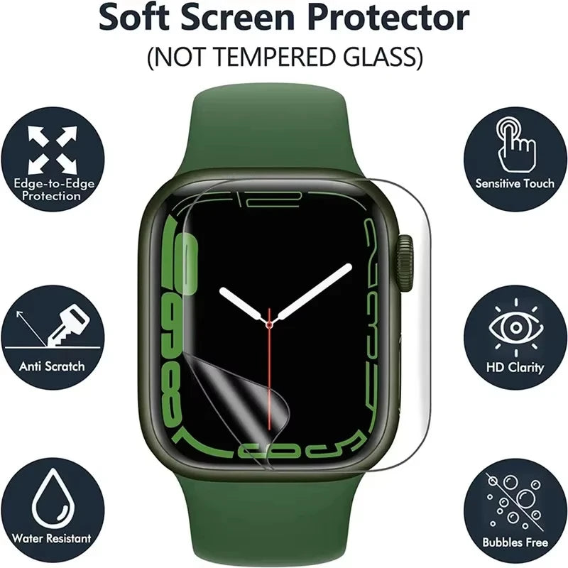 Film de protection Hydrogel TPU souple pour Apple Watch – écran transparent