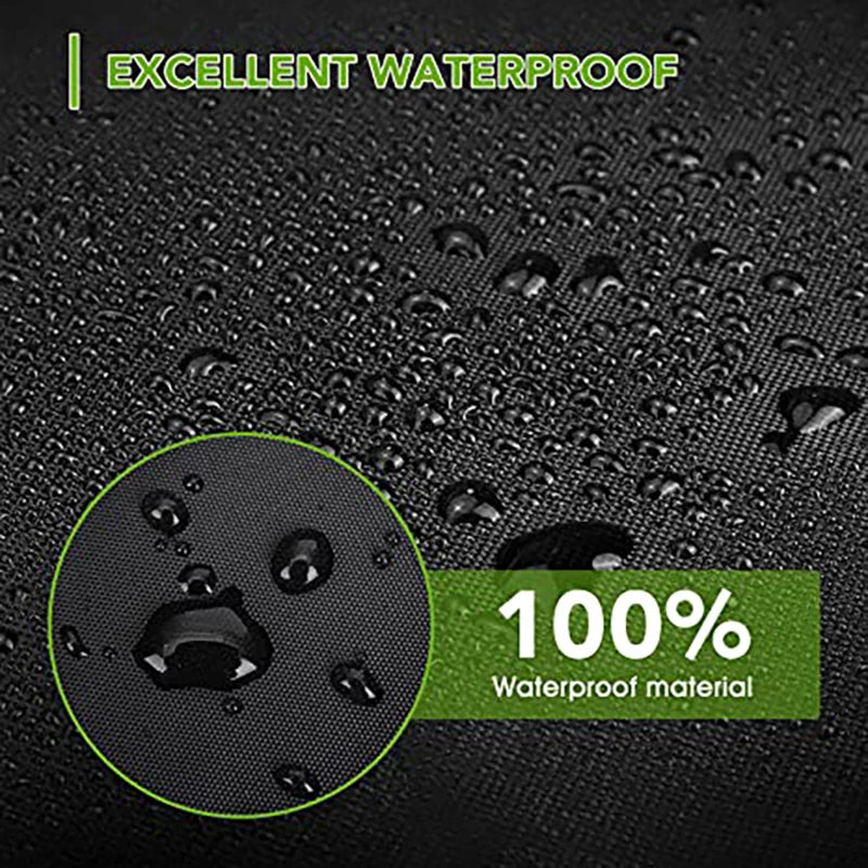 Housse de Protection Imperméable pour Meubles de Jardin – Multi-tailles, Anti-UV, 210D Oxford – Rectangulaire Argent/Noir