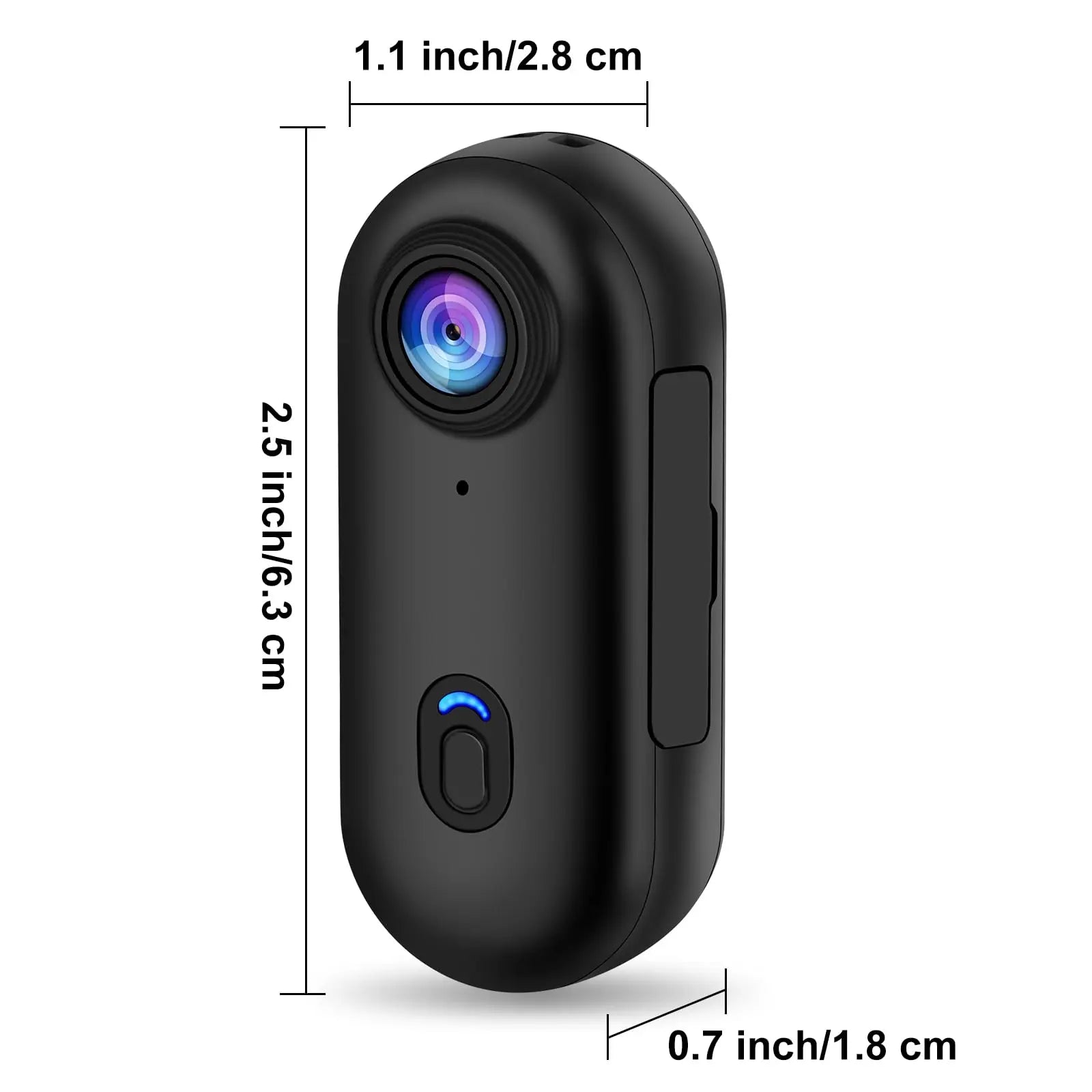 Caméra Vlog 4K HD JETO, Mini Bodycam Ultra compacte sans fil et étanche pour sport et aventure sous-marine