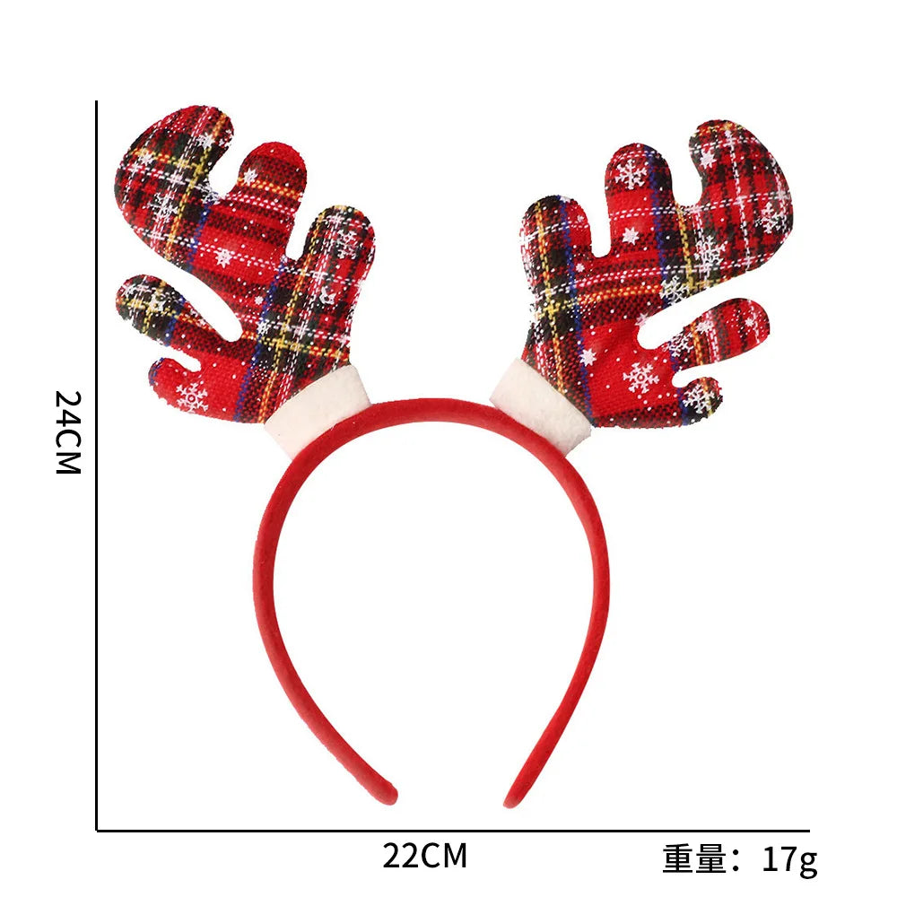 Serre-tête décoratif, Bandeau en bois de renne de noël, couvre-chef en plastique étoile pour enfants, ornement festif, décoration pour fête de noël