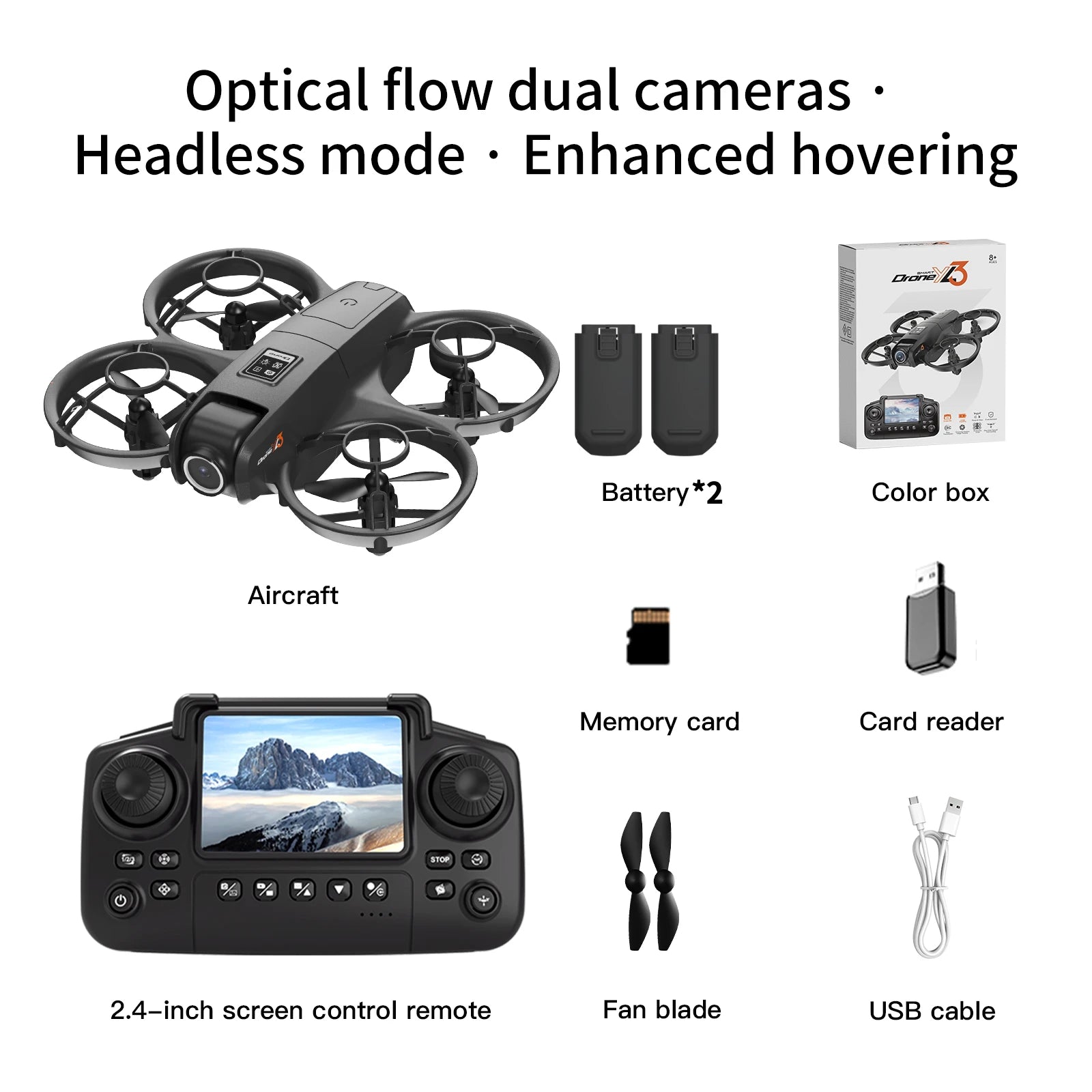 Mini Drone à distance – Écran 4K, Caméra Hover, Poche, Quadcopter RC 2025 YL3