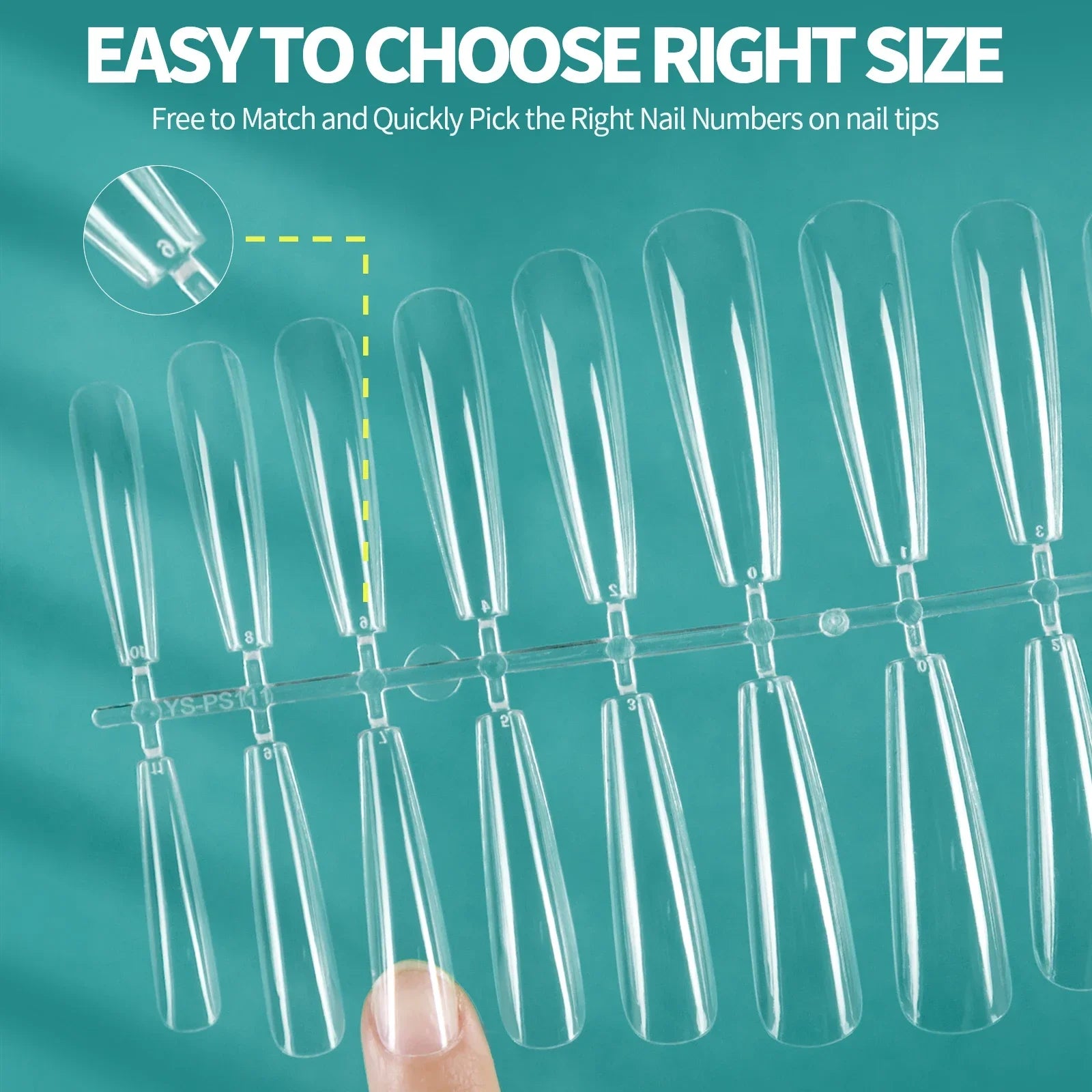 Faux Ongles XXL Cercueil Extra Long 120 pcs