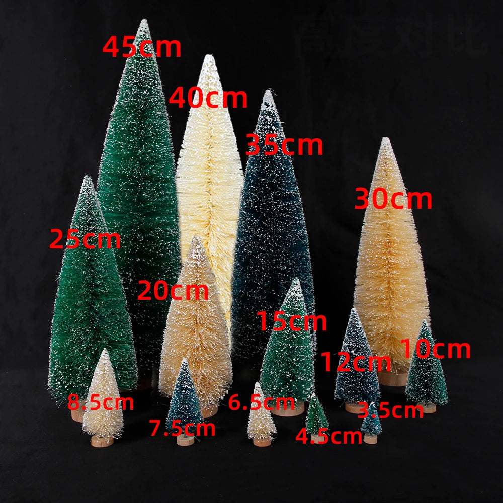 Petits ornements de sapin de Noël, décorations de Noël, bleu-vert, mini arbre de Noël