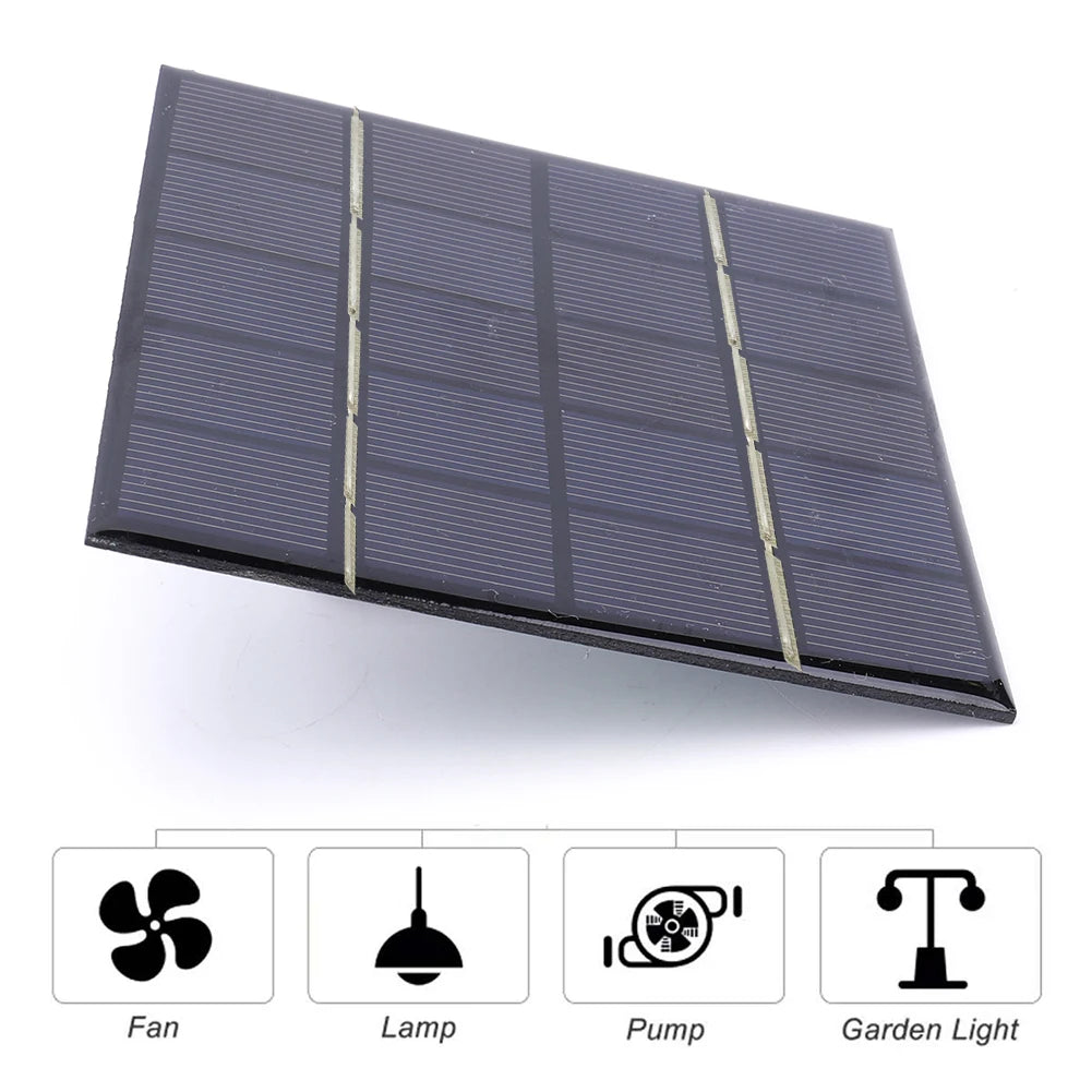 3W 5V Solar Panel Micro Solar Panel Portable Fast Charger DIY Polysilicon Solar Cell System Outdoor Mini Battery Charger