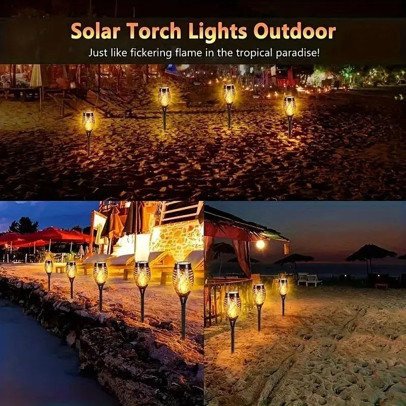 LED Solar Lamp, Flickering Light, Waterproof Light, Garden, Outdoor Decoration