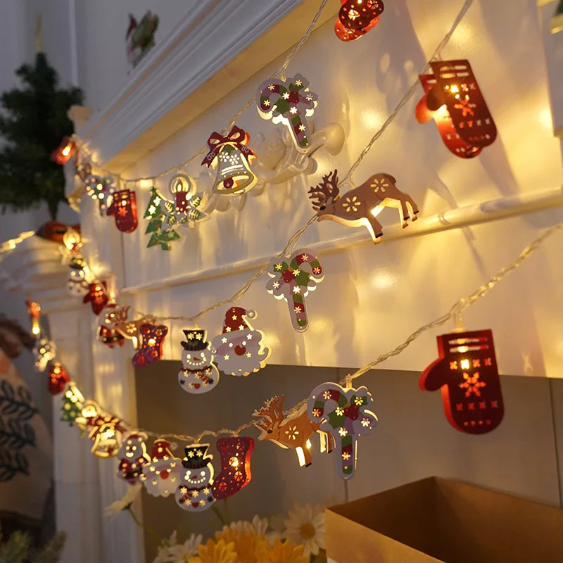 Guirlande LED suspendue pour arbre de Noël, 1,5/3 m, éclairage féerique pour décoration de maison