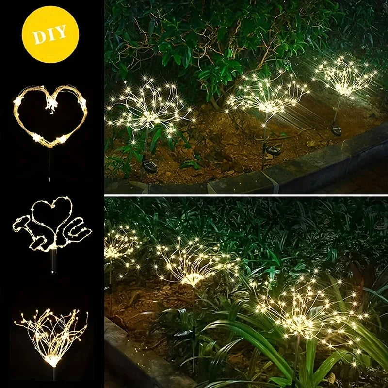 90 or 200LED Solar Lights Waterproof, 8 Modes Outdoor Lighting, Christmas String Lights, Garden Decoration