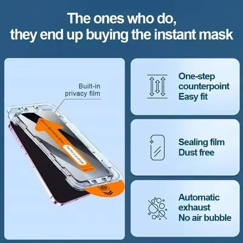 Film de protection d'écran pour iPhone 6 à iPhone 17 – Verre trempé anti-reflets avec installation sans poussière